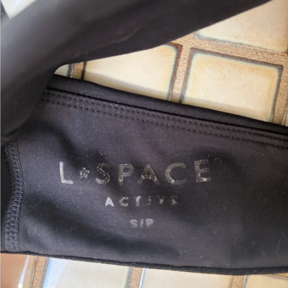 l*space Black and White Two-Tone Sports Bra